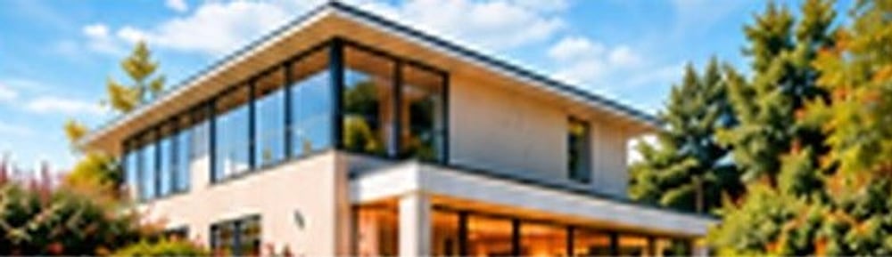Moderne witte villa met grote ramen