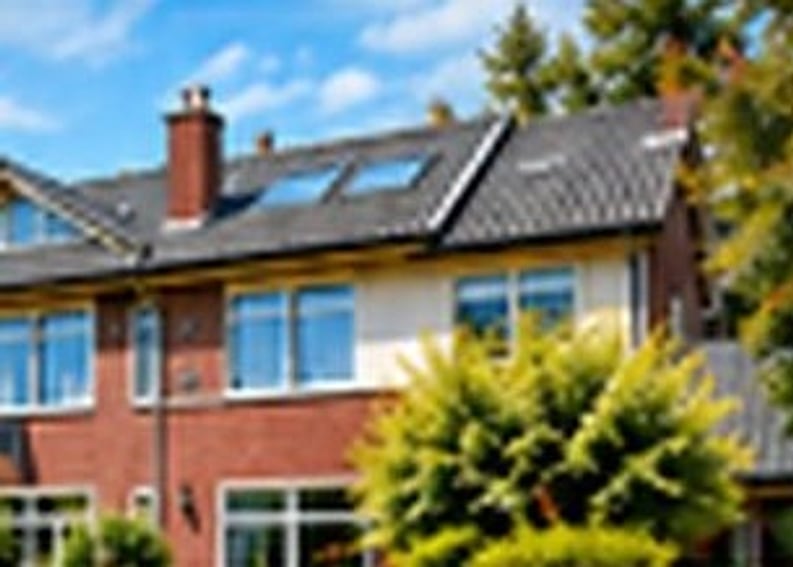 Rij woningen aan de Leliestraat